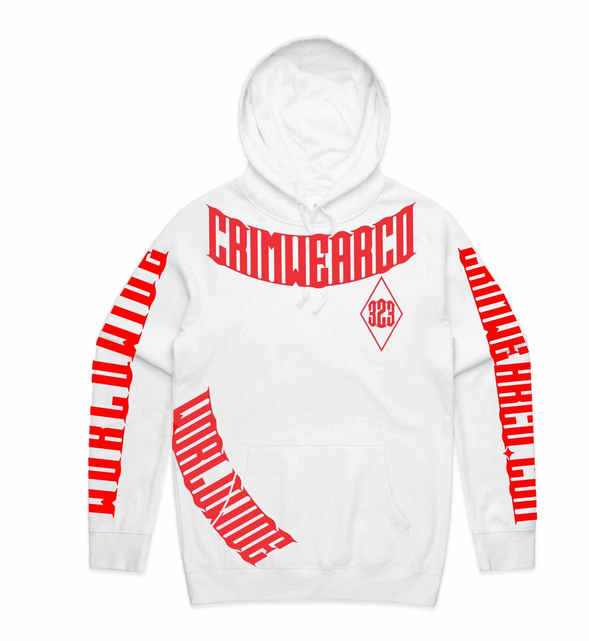 Crim Wear White Hoodie *NEW *