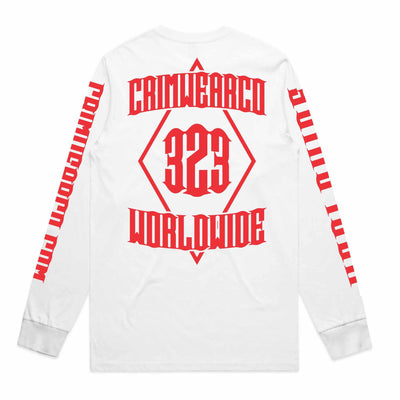 Crim Wear White Long Sleeve Tee