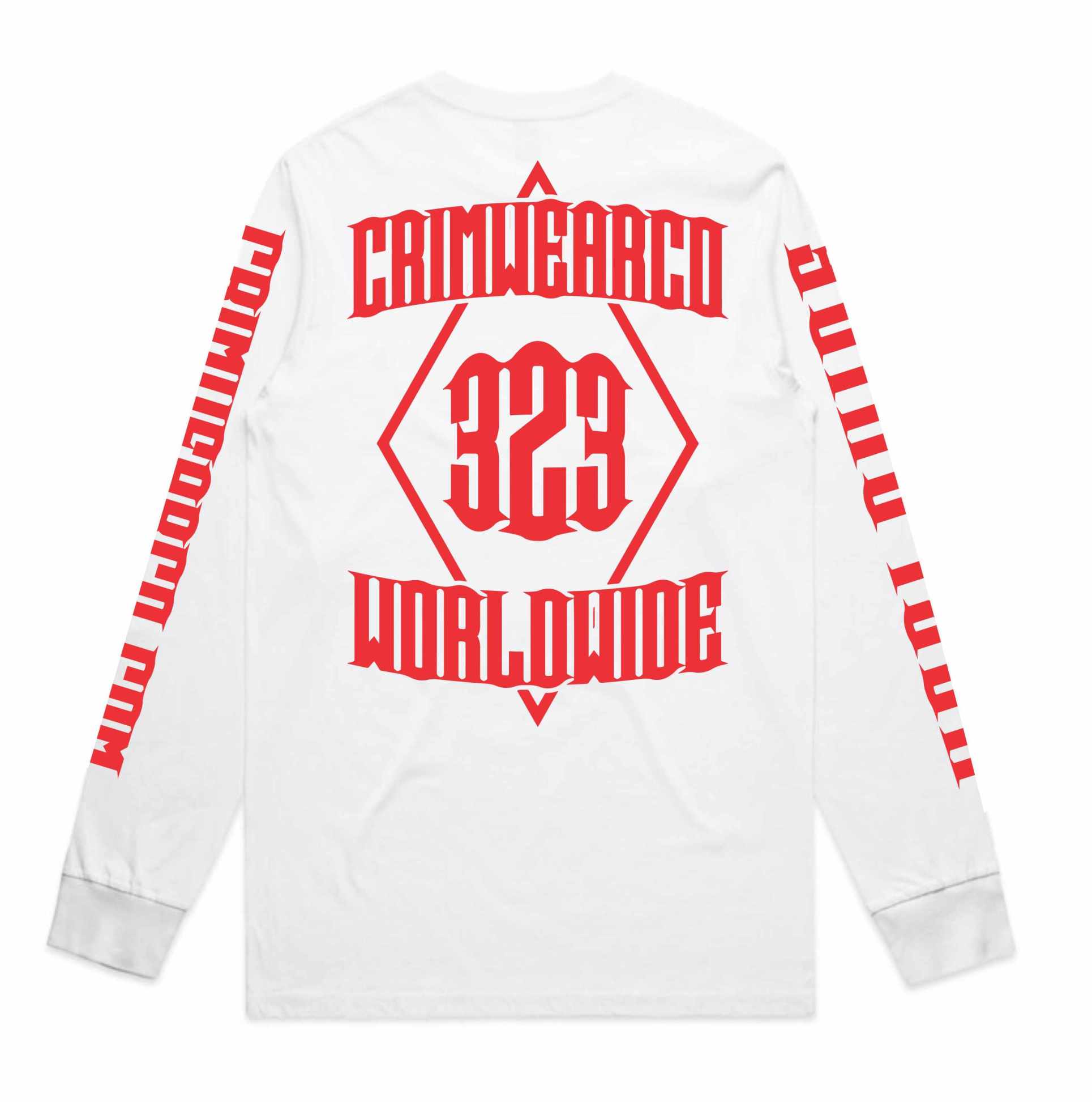 Crim Wear White Long Sleeve Tee
