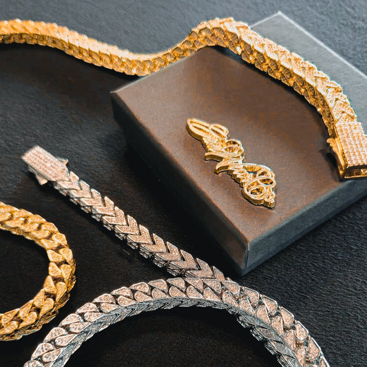 Iced Square Cut Rope Chain Necklace