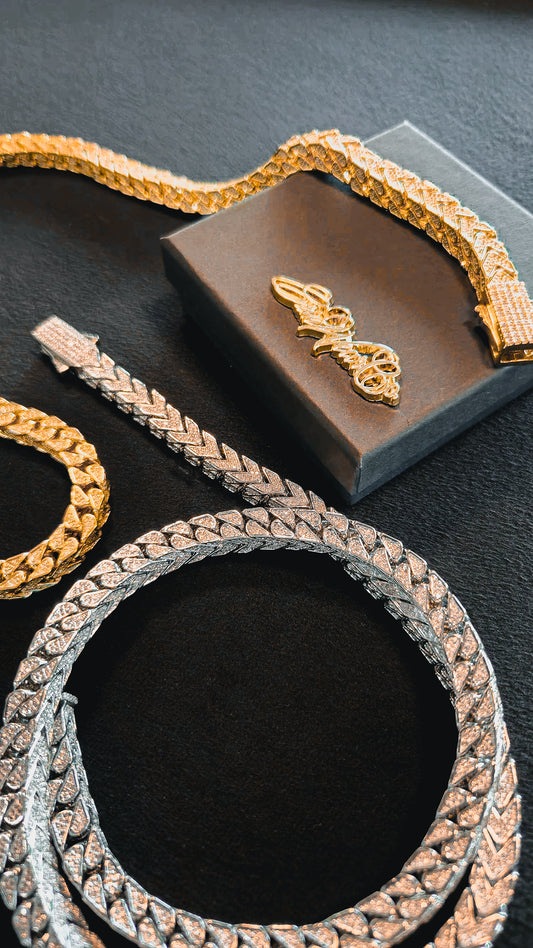 Iced Square Cut Rope Chain Necklace