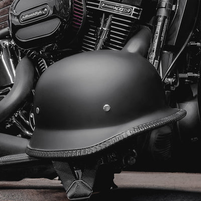 german motorcycle half helmet dot low profile mat Lowest Profile German Motorcycle Helmet