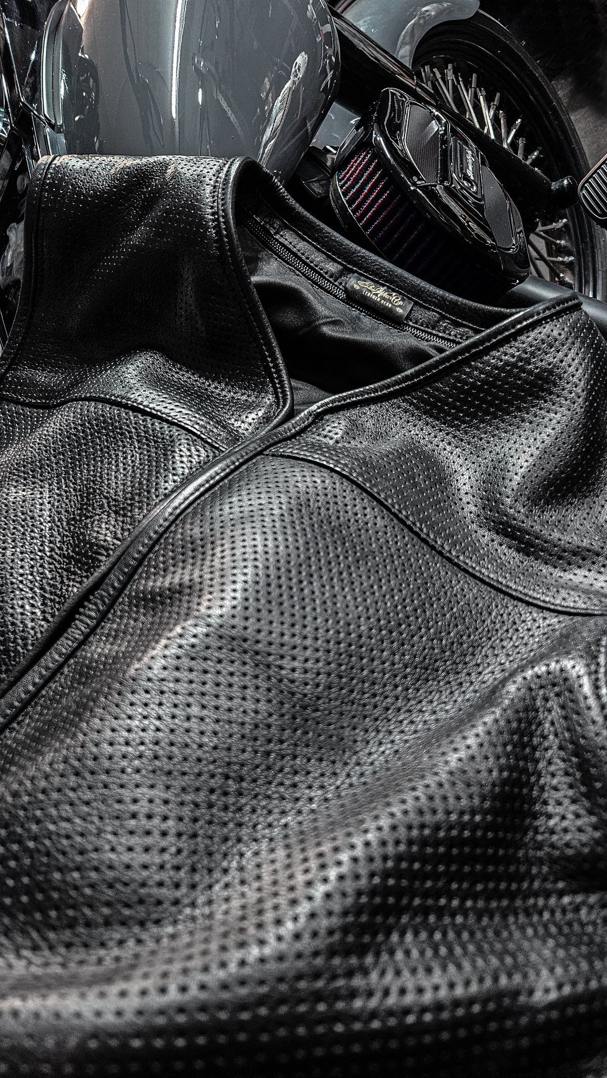 EURO "OFF THE RACK" PERFORATED BLACK VEST