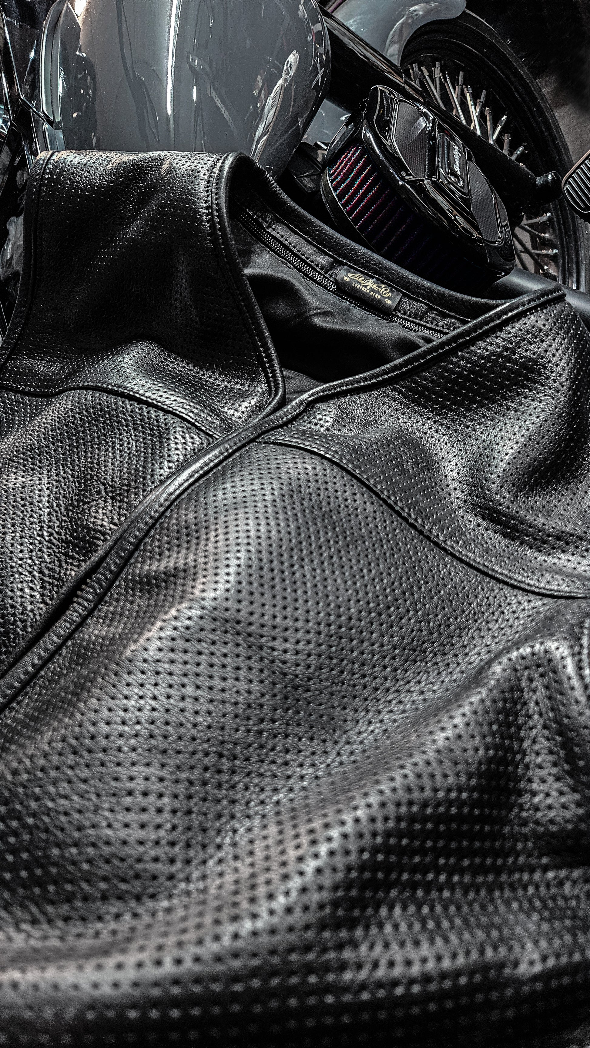 EURO "OFF THE RACK" PERFORATED BLACK VEST