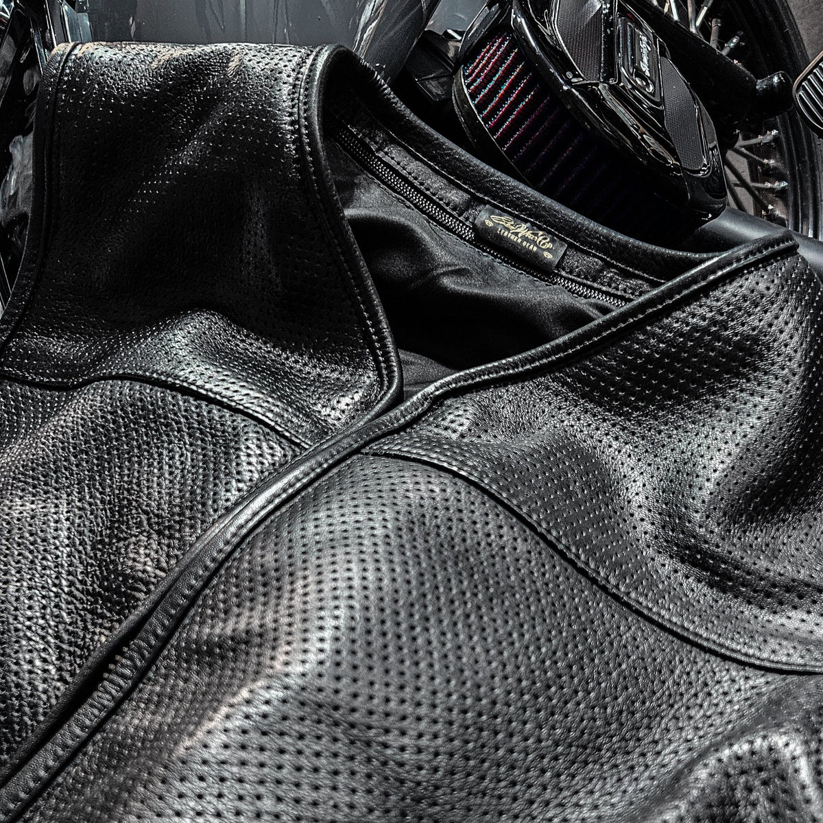 EURO "OFF THE RACK" PERFORATED BLACK VEST