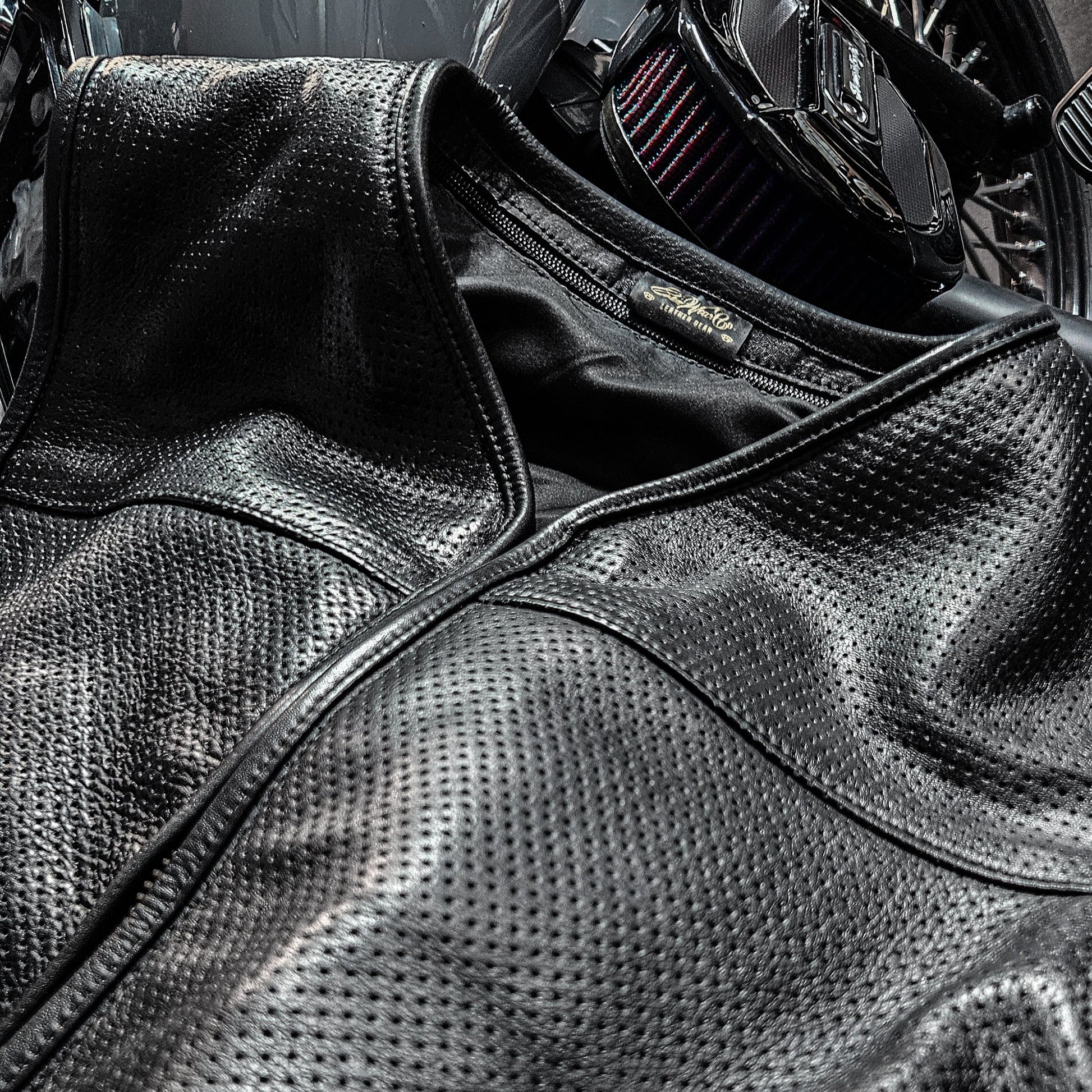 EURO "OFF THE RACK" PERFORATED BLACK VEST