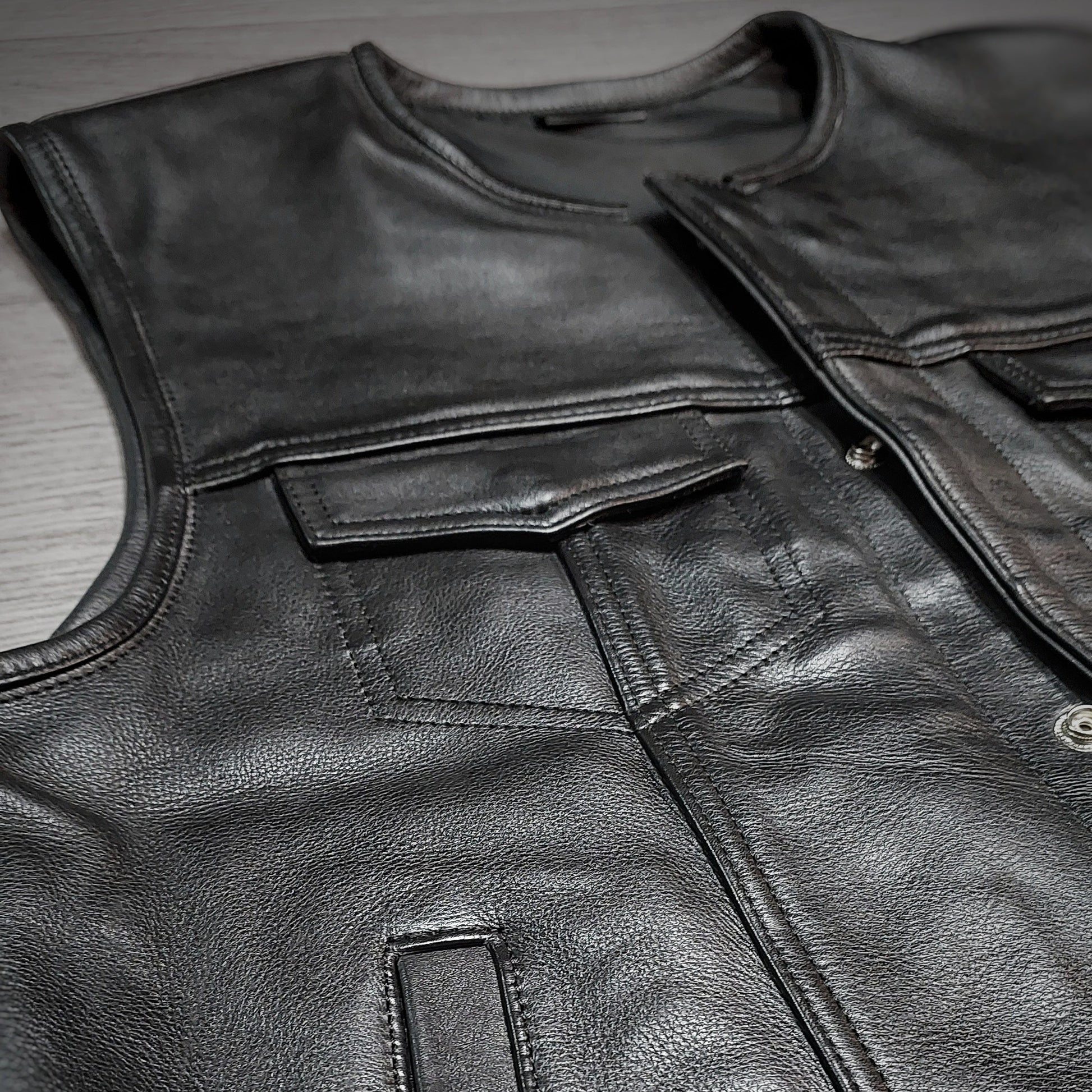 US "OFF THE RACK" BLACK CLUB VEST