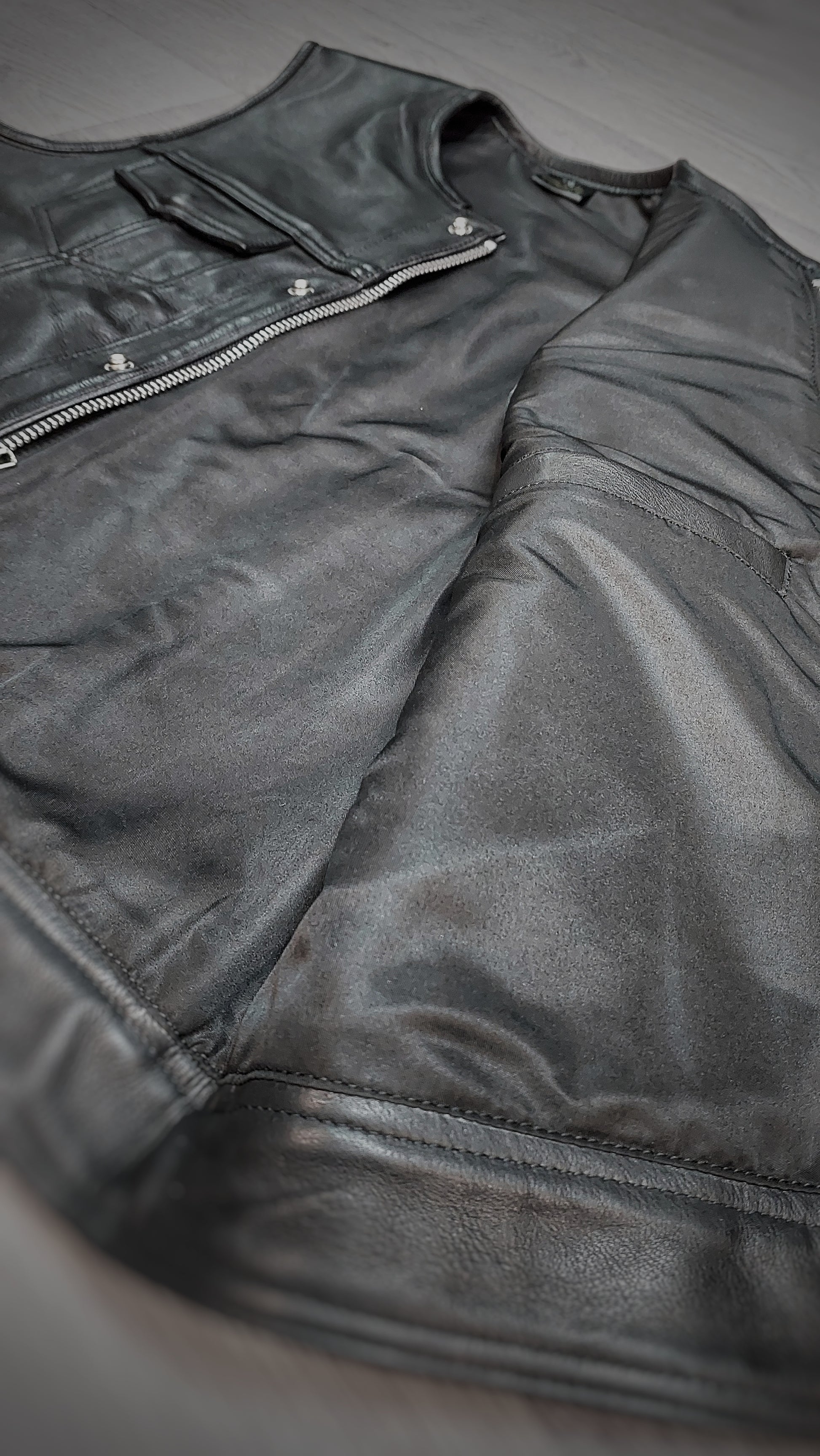 US "OFF THE RACK" BLACK CLUB VEST