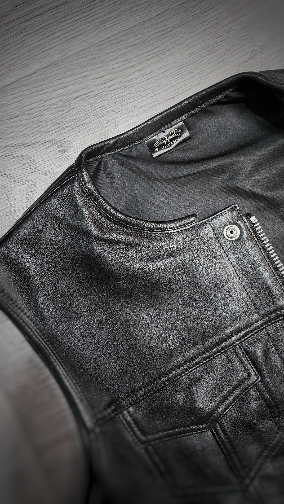US "OFF THE RACK" BLACK CLUB VEST