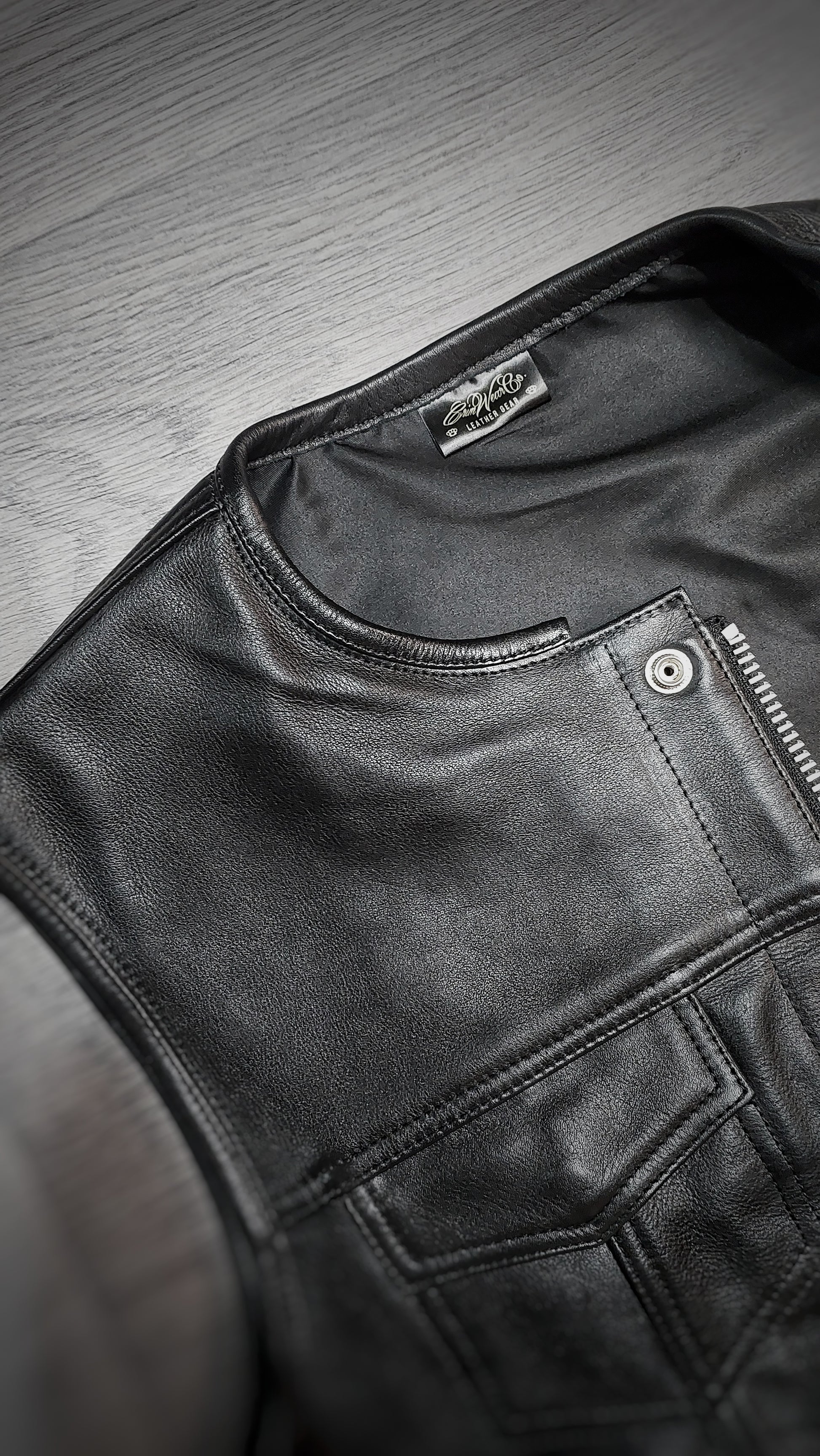 US "OFF THE RACK" BLACK CLUB VEST