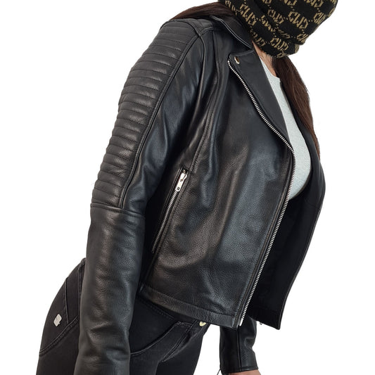 LADIES "OFF THE RACK" ZIPPED COLLAR JACKET