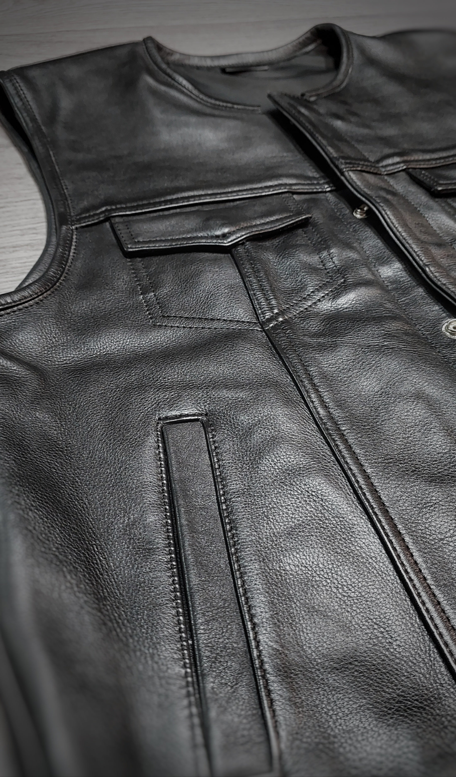 US "OFF THE RACK" BLACK CLUB VEST