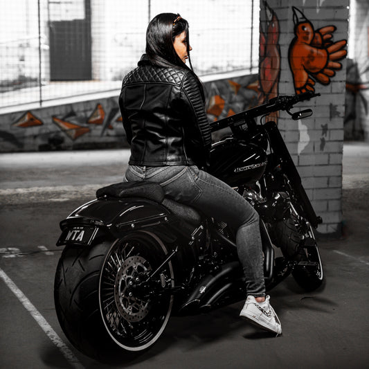 LADIES "OFF THE RACK" ZIPPED COLLAR JACKET