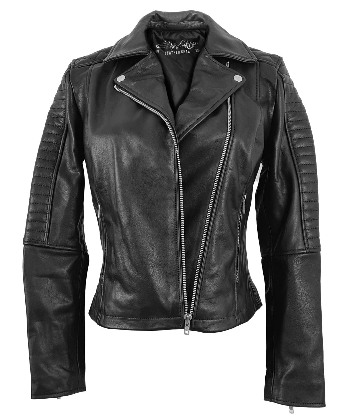 LADIES "OFF THE RACK" ZIPPED COLLAR JACKET