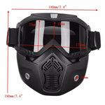 Modular Motorcycle Bike Riding Helmet Open Face Maskk Shield Goggles l+