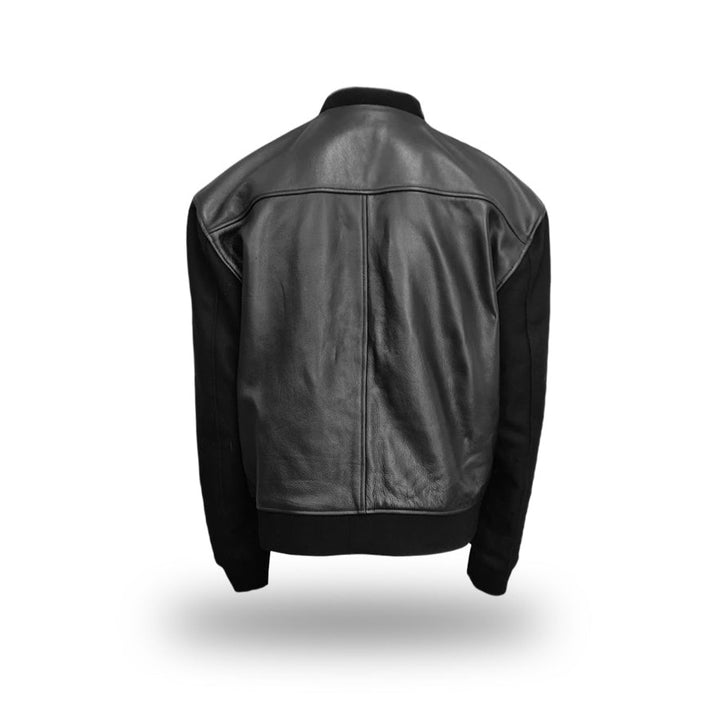 🔥Discounted - Ready to Ship!🔥 Black Super Bowl Varsity Leather Jacket